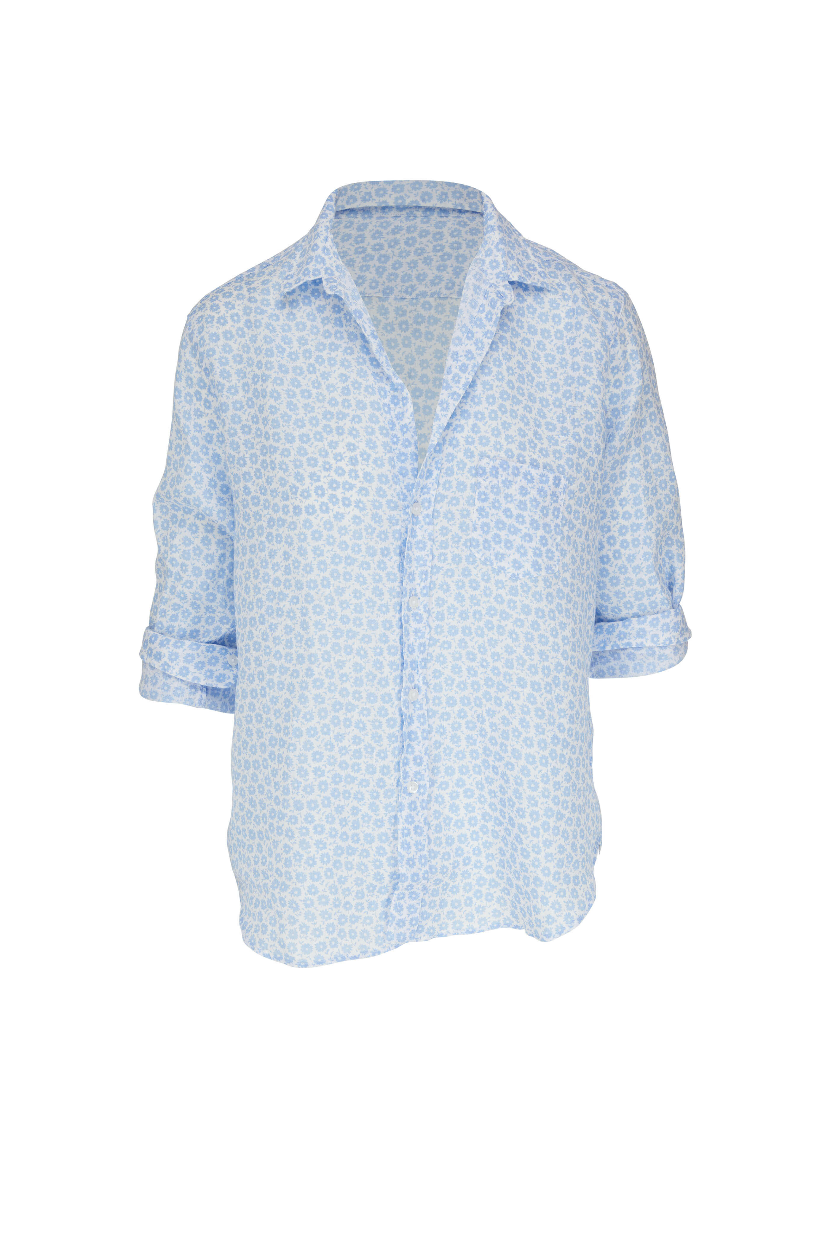 Frank & Eileen - Eileen Blue Floral Linen Button Down