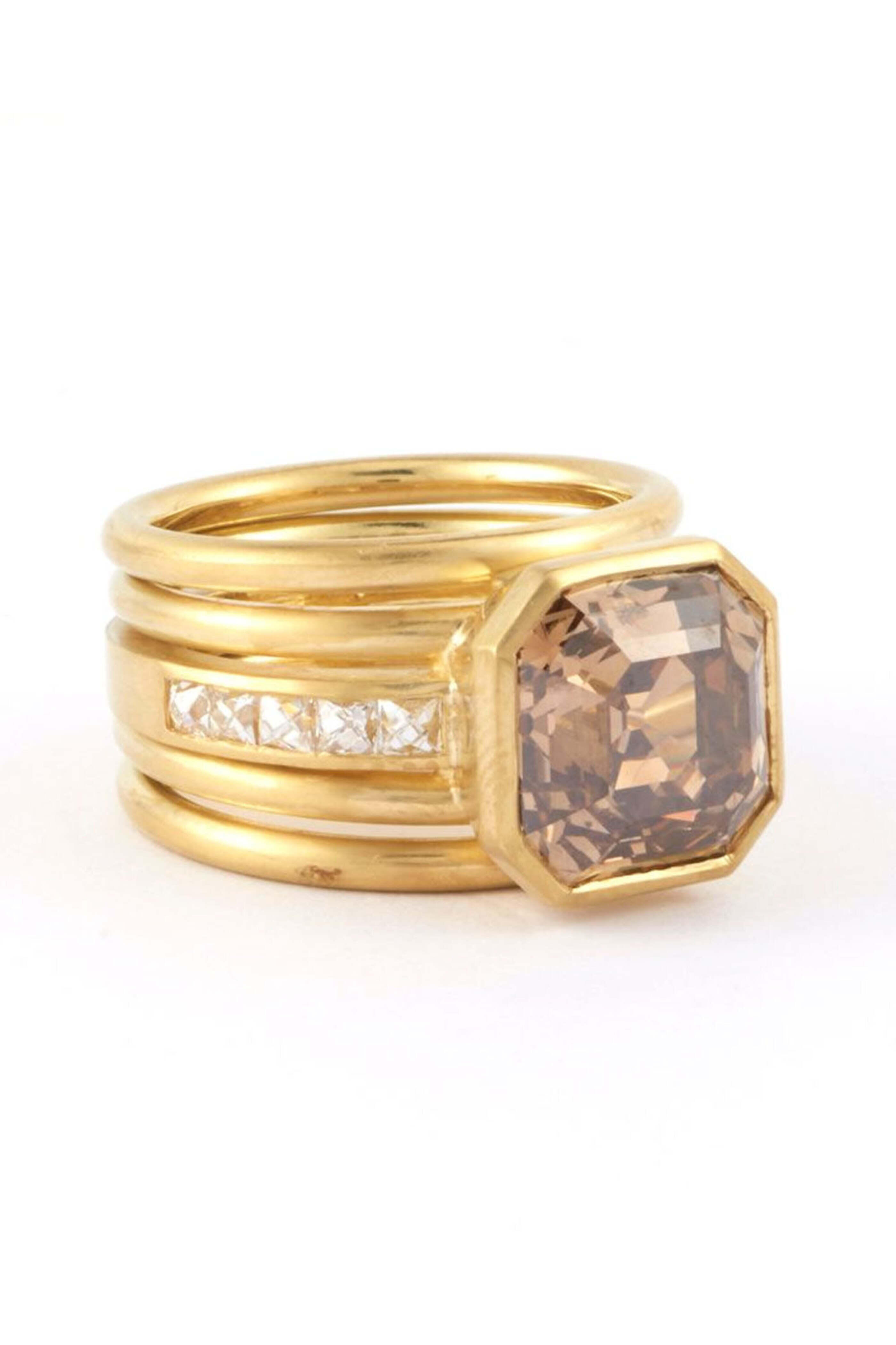 Sylva & Cie - Champagne Diamond Ring