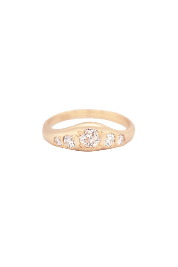 Kali Zoe 14k Yellow Gold Diamond Arches Ring - view 1