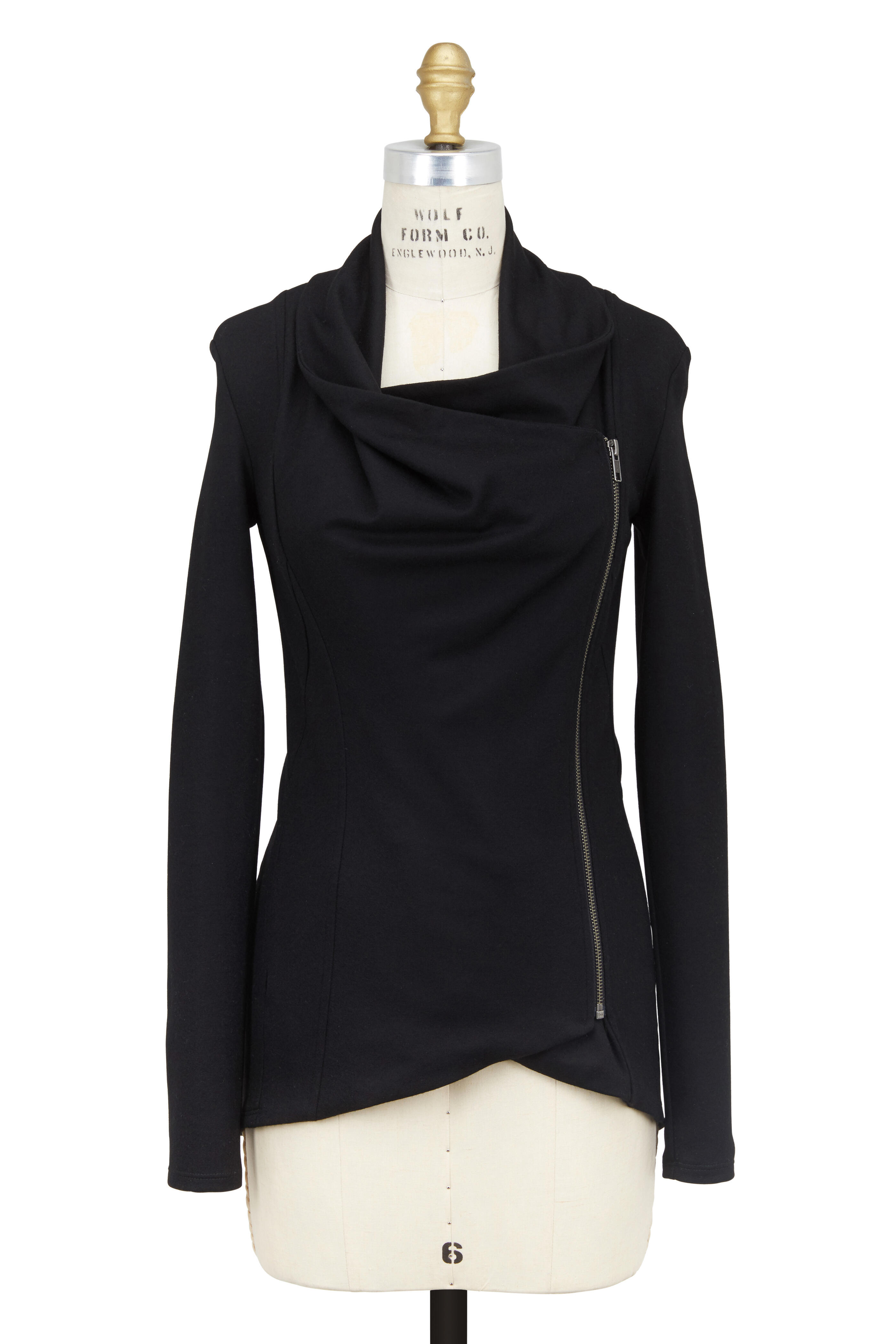 Helmut Lang - Sonar Black Wool Shawl Jacket