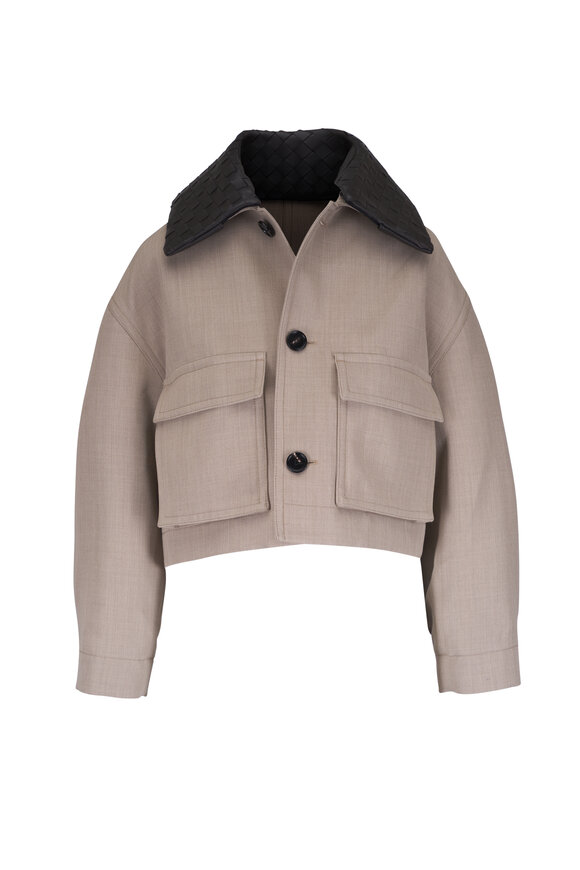 Michael Kors Collection - Natural Python Print Leather Jacket