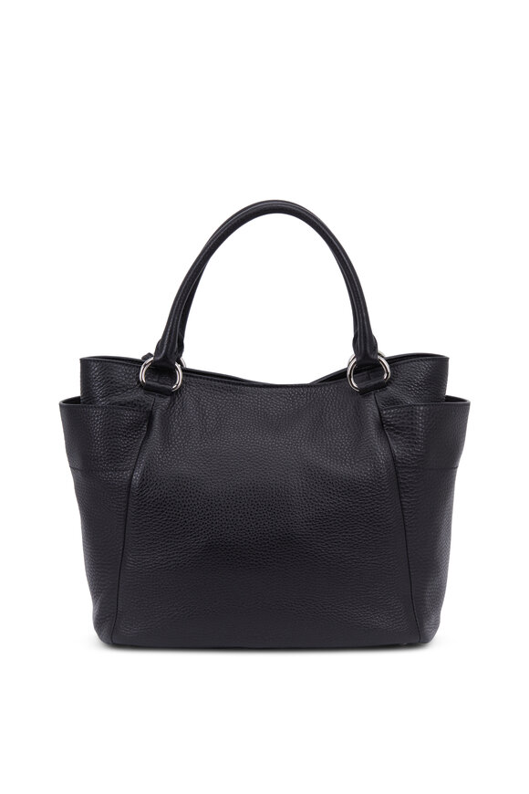Prada - Black Vitello Leather Side Pocket Hobo Bag
