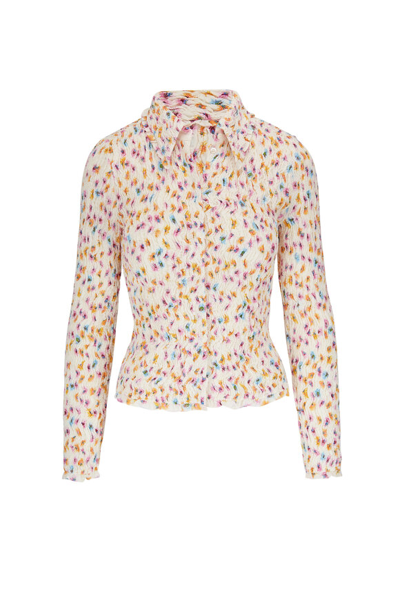 Dorothee Schumacher - Colorful Flowers Smocked Blouse 