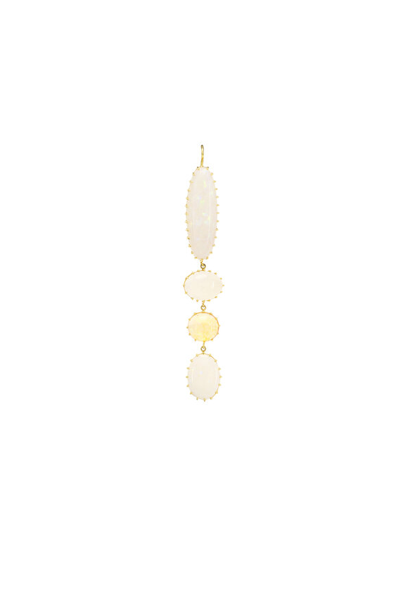 Renee Lewis 18k Yellow Gold Opal & Moonstone Earring - view 2
