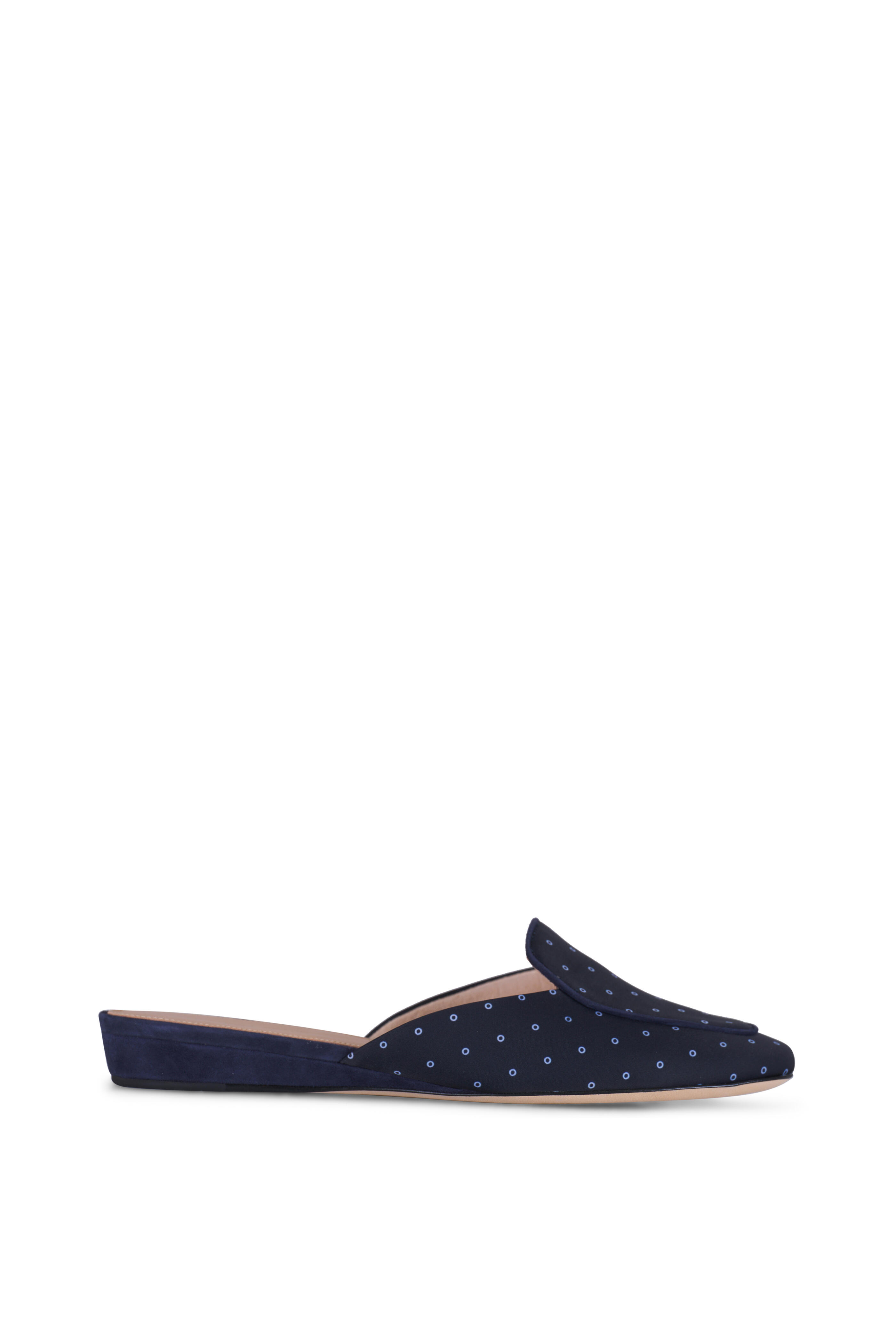 Veronica Beard - Moritz Navy Blue Printed Loafer Mule
