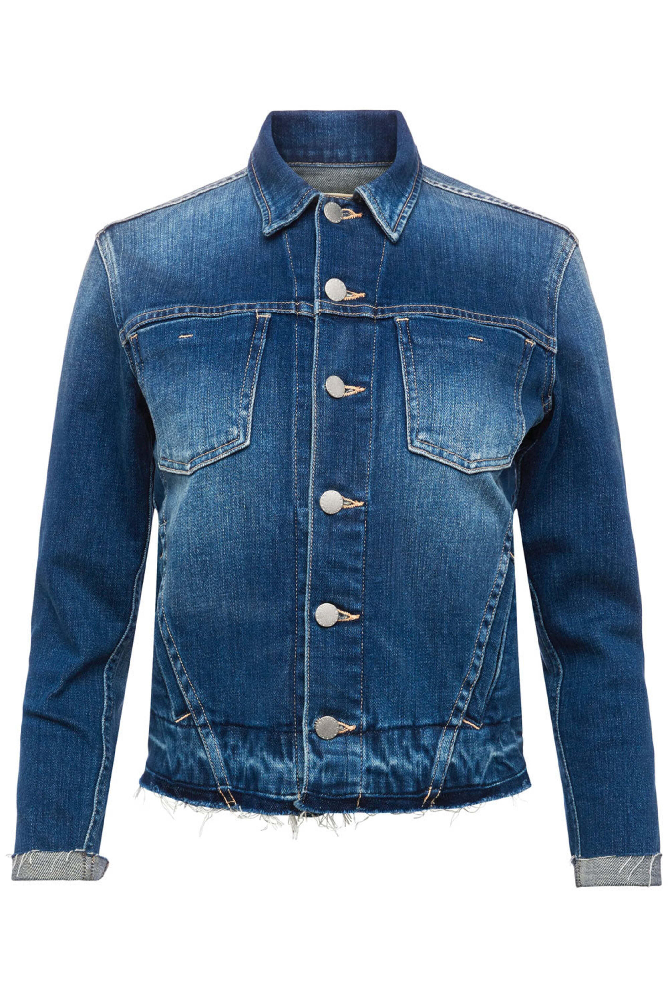 L'Agence - Tatiana Distressed Denim Jacket in Talledega