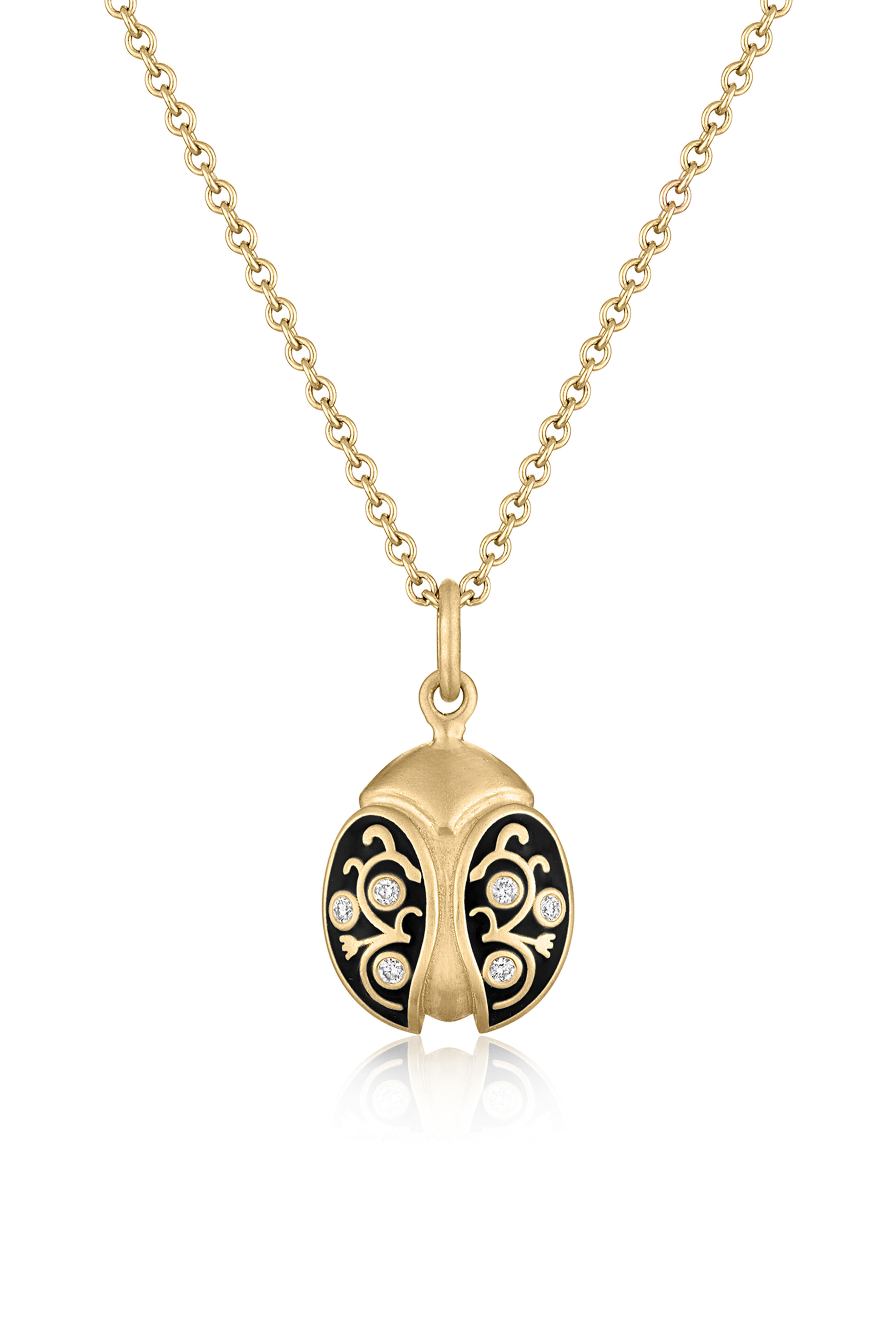 Loriann - 14k Yellow Gold Ladybug Pendant