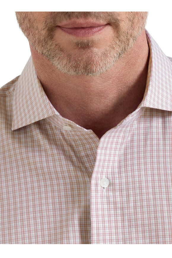 Peter Millar Dante Rose Quartz Cotton Sport Shirt - view 4