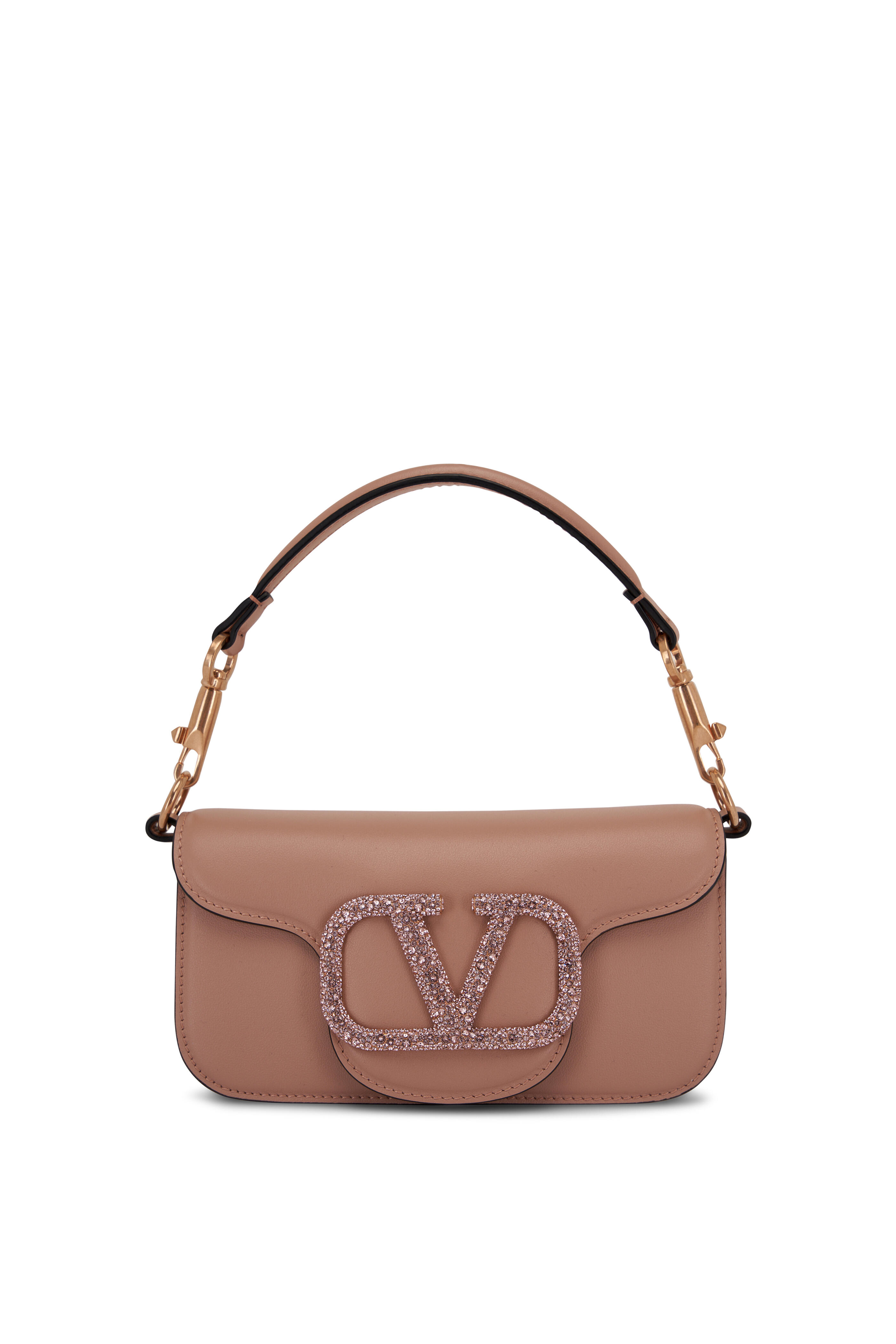 White V-Logo chain leather shoulder bag, Valentino Garavani