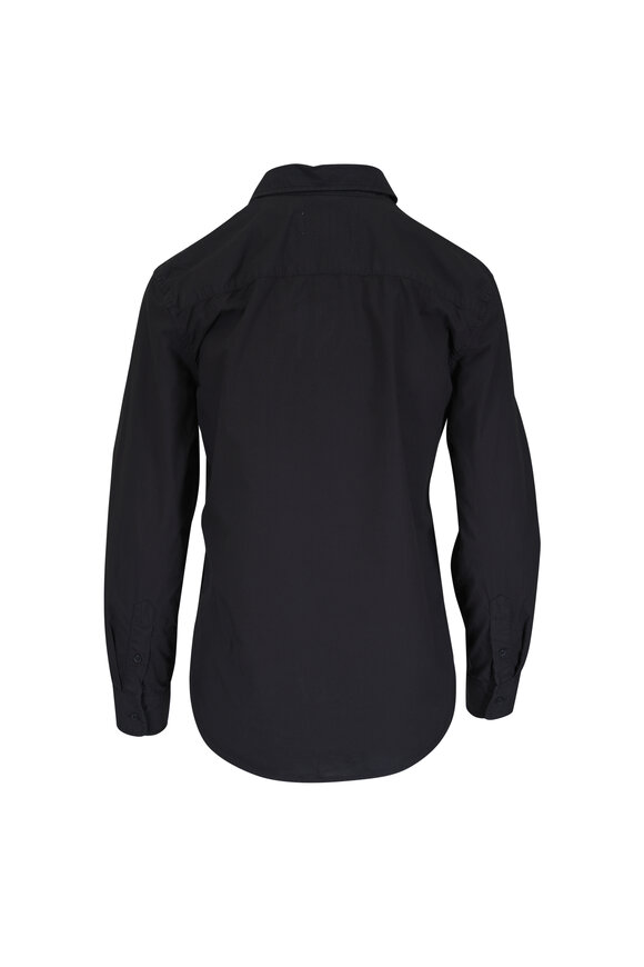 Nili Lotan Raphael Black Cotton Button Up Blouse - view 2