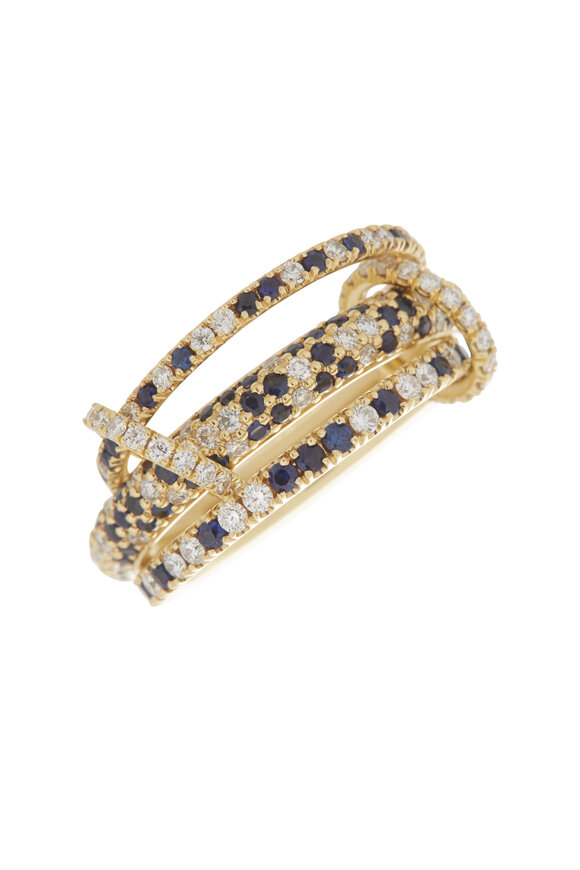 Spinelli Kilcollin - 18K Yellow Gold Nova Pavè Sapphire Ring