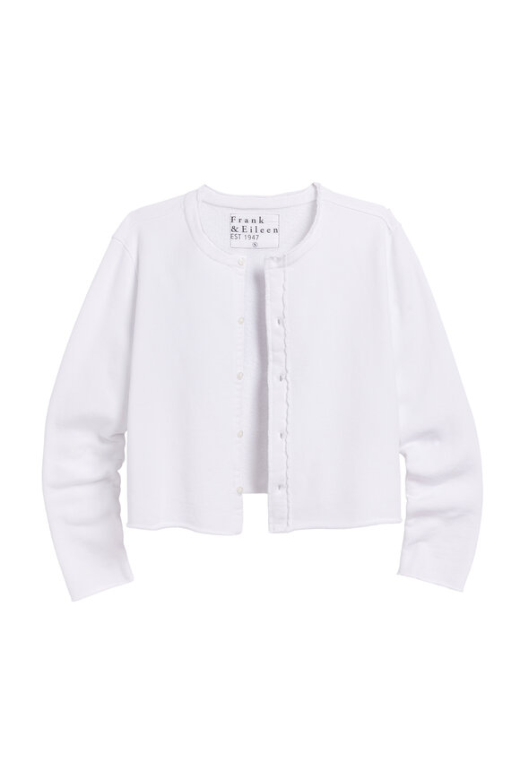 Frank & Eileen White Jackie Sweatshirt Cardigan - view 1