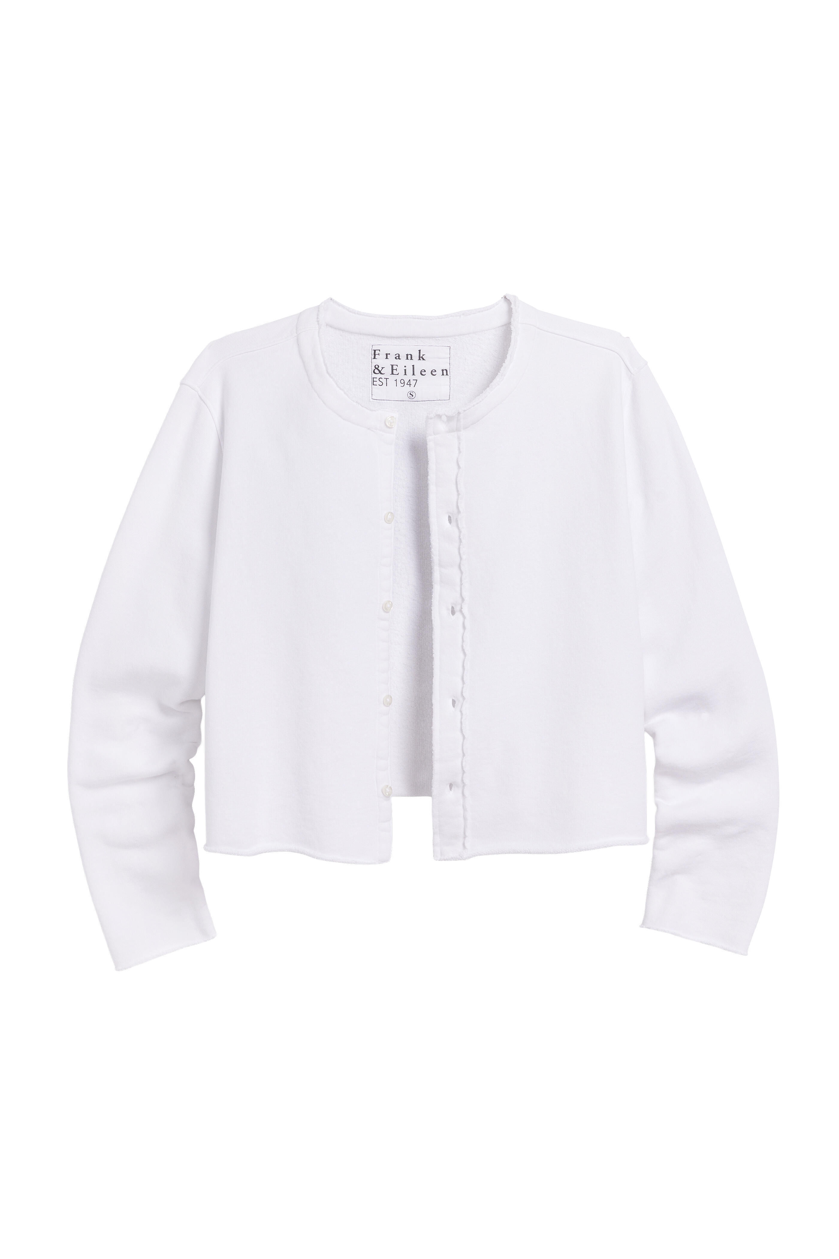 Frank & Eileen - White Jackie Sweatshirt Cardigan - view 1