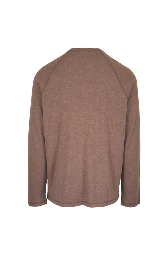 Faherty Brand Cloud Deep Fern Brown Long Sleeve Henley - view 2