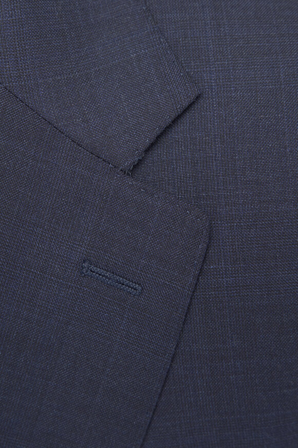 Canali - Navy Tonal Plaid Wool Suit