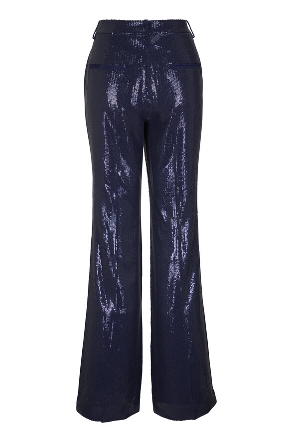 Michael Kors Collection - Sequin Haylee Maritime Blue Flare Pant