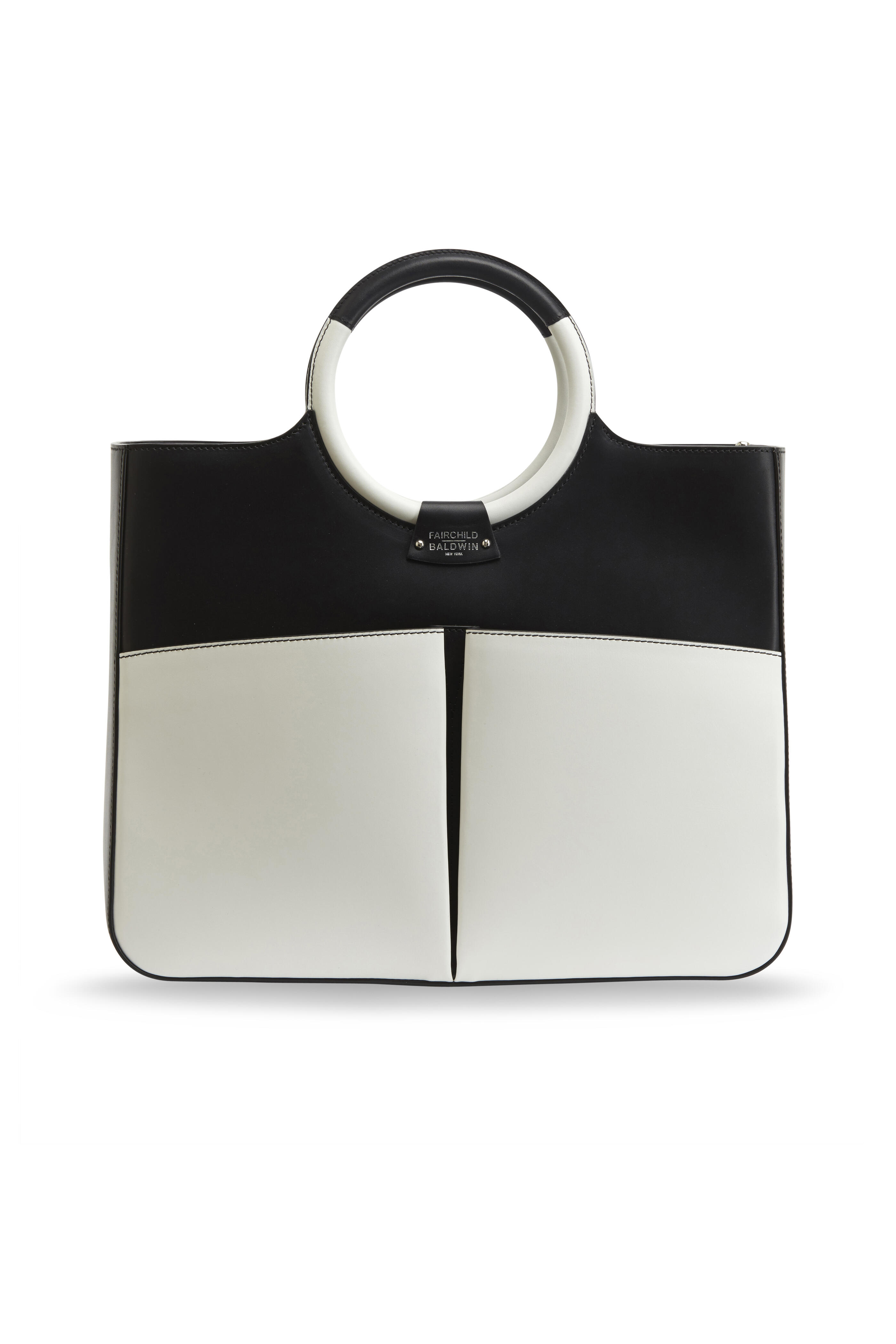 Fairchild Baldwin - Victoria Black & White Leather Handbag