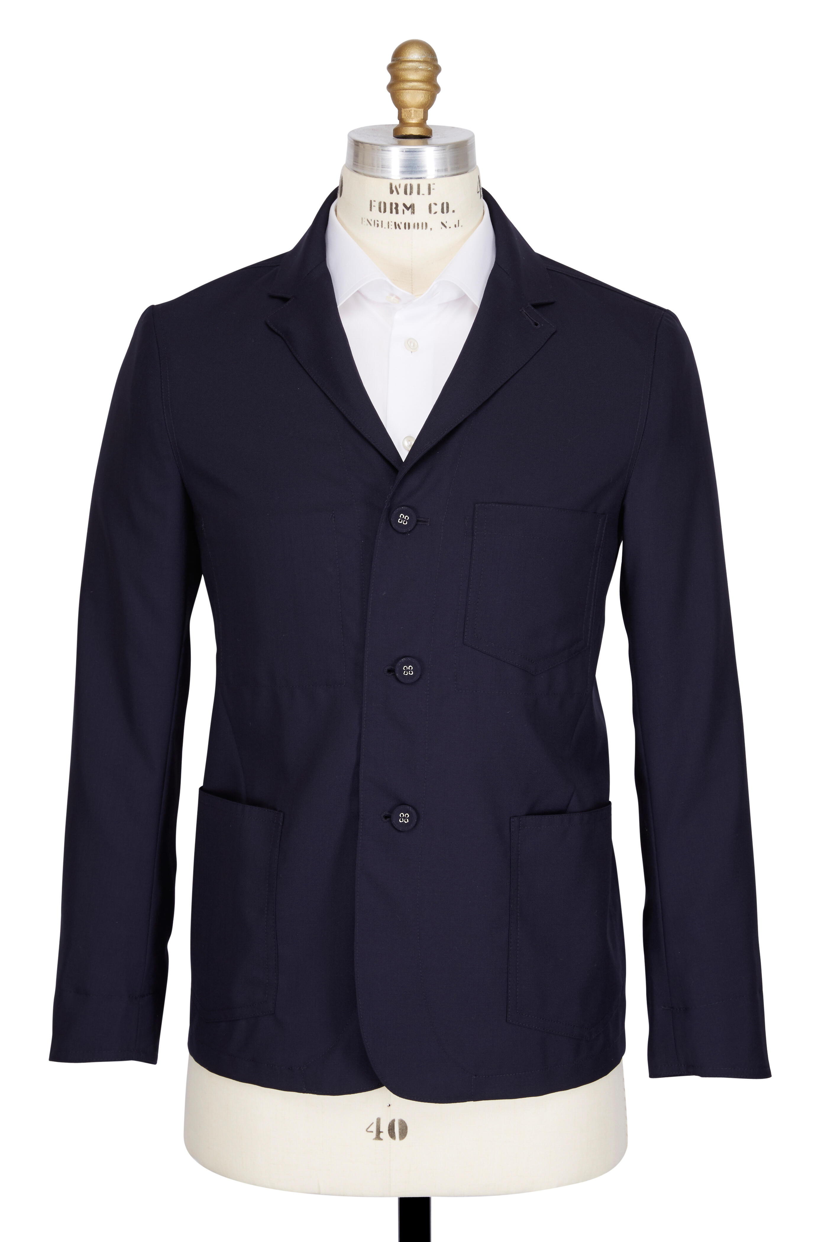 Officine Generale - Aris Navy Fresco Wool Jacket