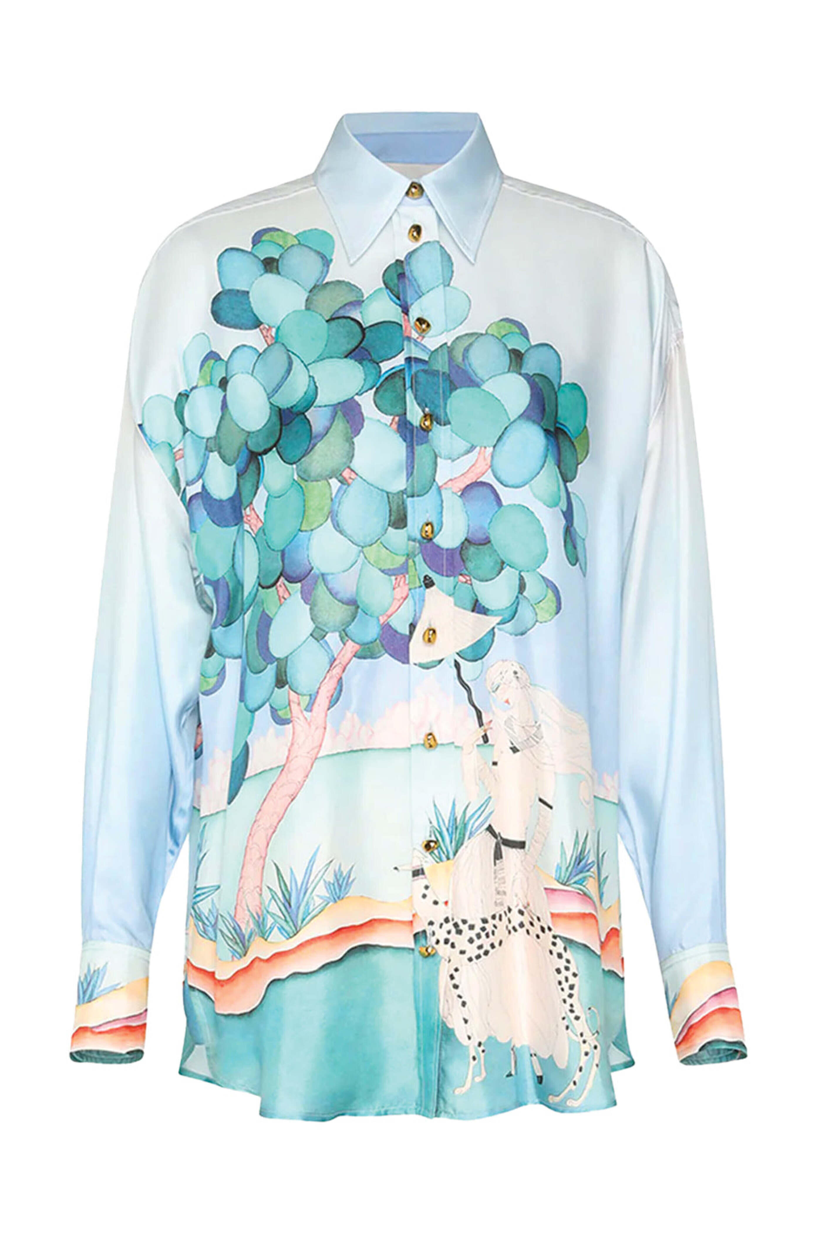 Zimmermann - Madame Jade Illustration Oversized Shirt