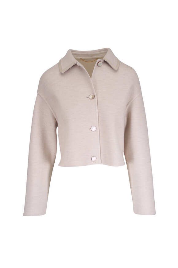 Oscar de la Renta - Multicolor Tweed Fringe Trim Jacket