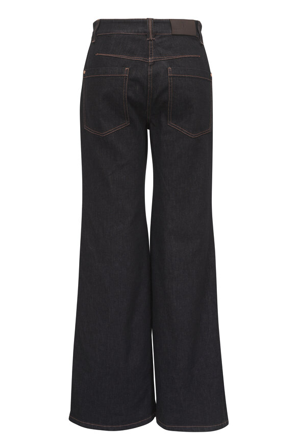 Brunello Cucinelli Dark Denim Flare Jean - view 3