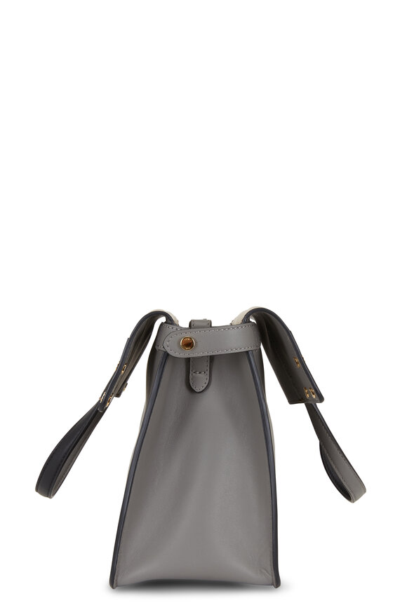 Fendi - Gray & Tan With Logo Guitar Strap Small Flip Bag