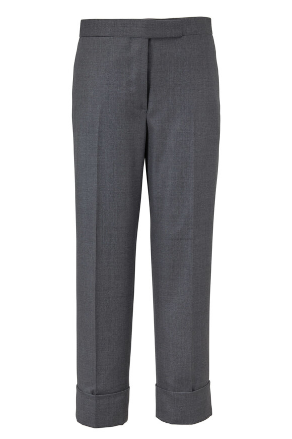 Thom Browne - Classic Medium Gray Wool Cuffed Pant