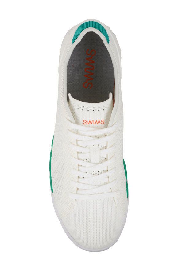 Swims - Breeze Grass Green & White Knit Tennis Sneaker