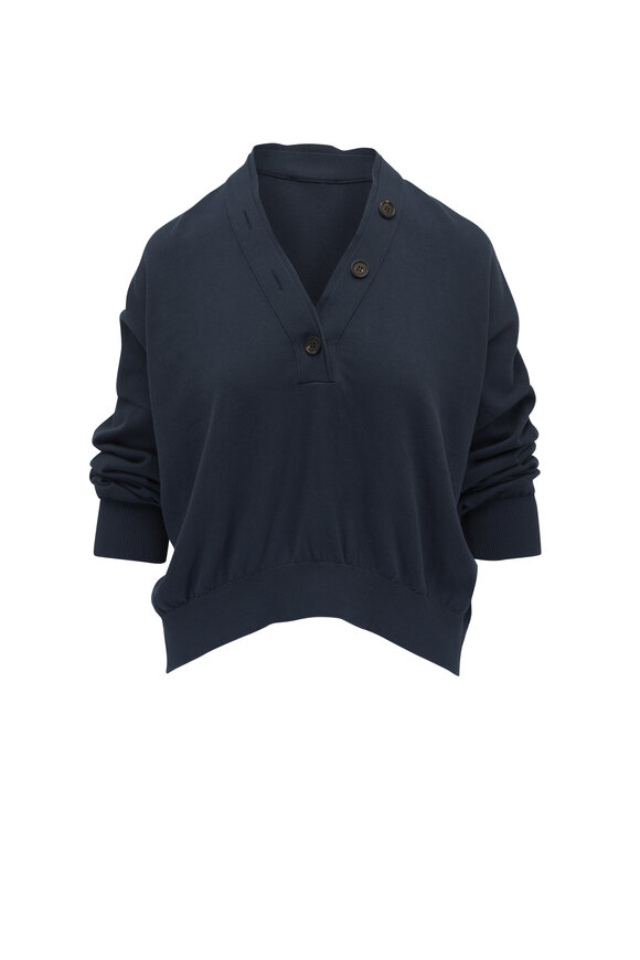 Brunello Cucinelli - Navy Cotton Henley