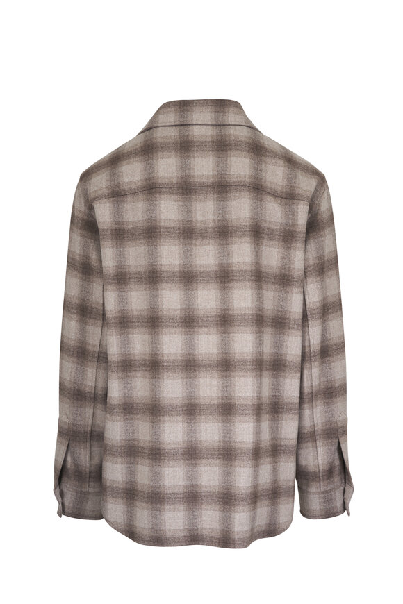 Loro Piana Brown Ambrose Wool Overshirt - view 2