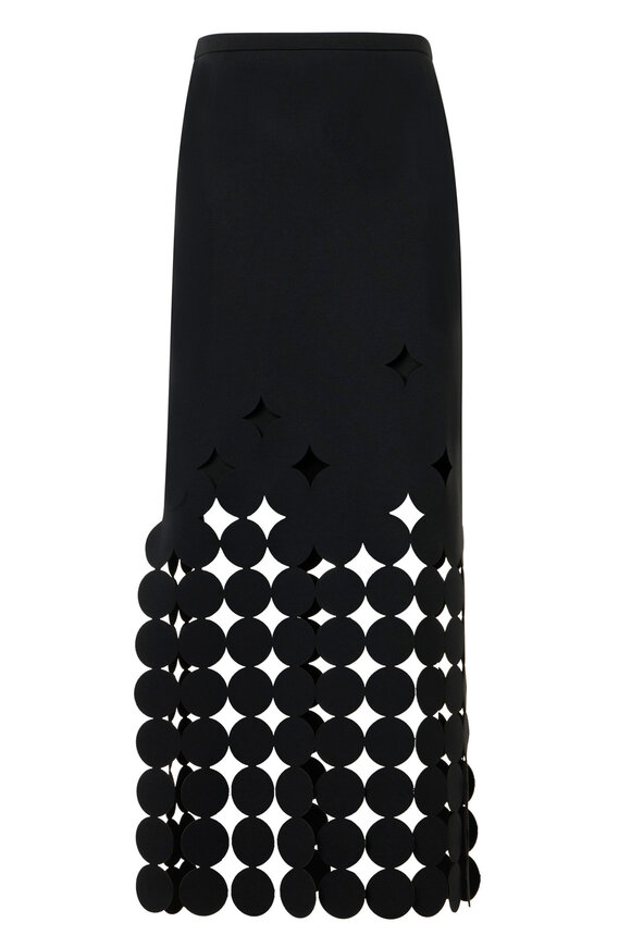 Akris Punto Black Jersey Dripping Dots Pencil Skirt - view 1