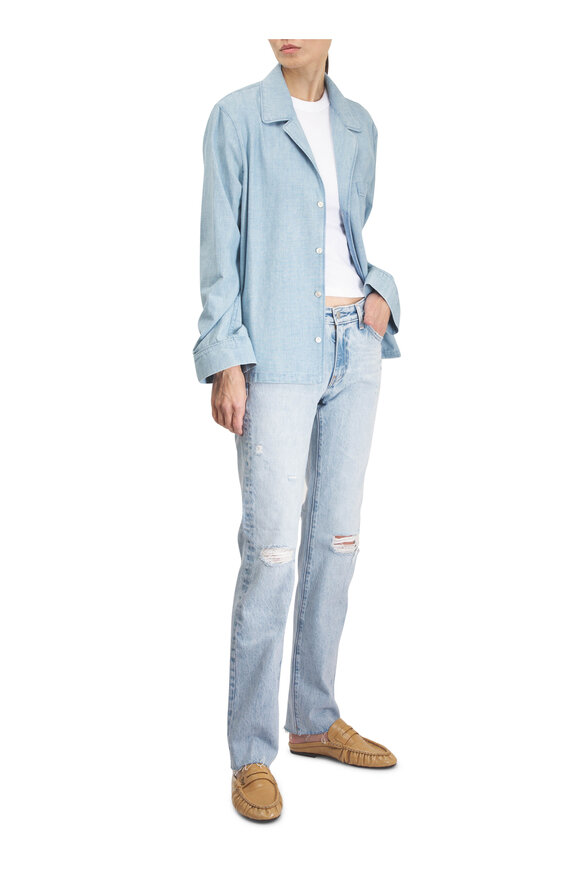 Saint Laurent Cassandre White Cotton T-Shirt - view 2
