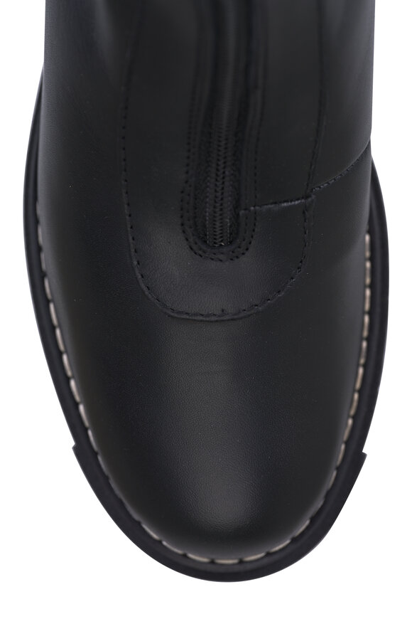 La Canadienne Delta Black Leather Shearling Boot - view 5