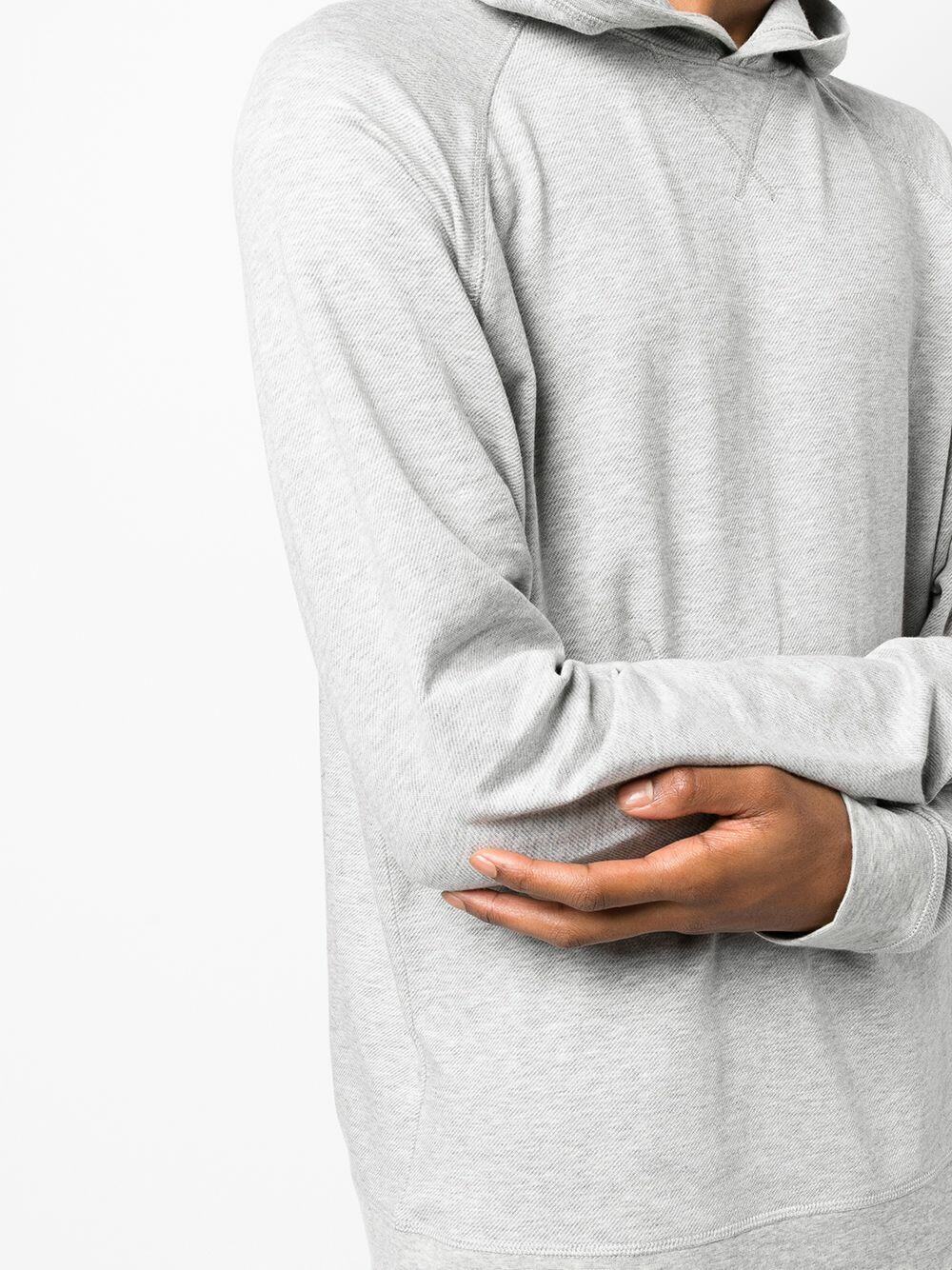 Vince - Gray Twill Cotton Hoodie