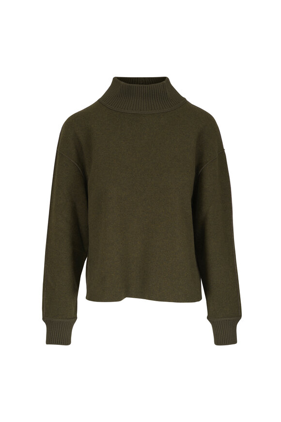 Lafayette 148 New York Forage Green & Ashwood Mélange Reversible Sweater