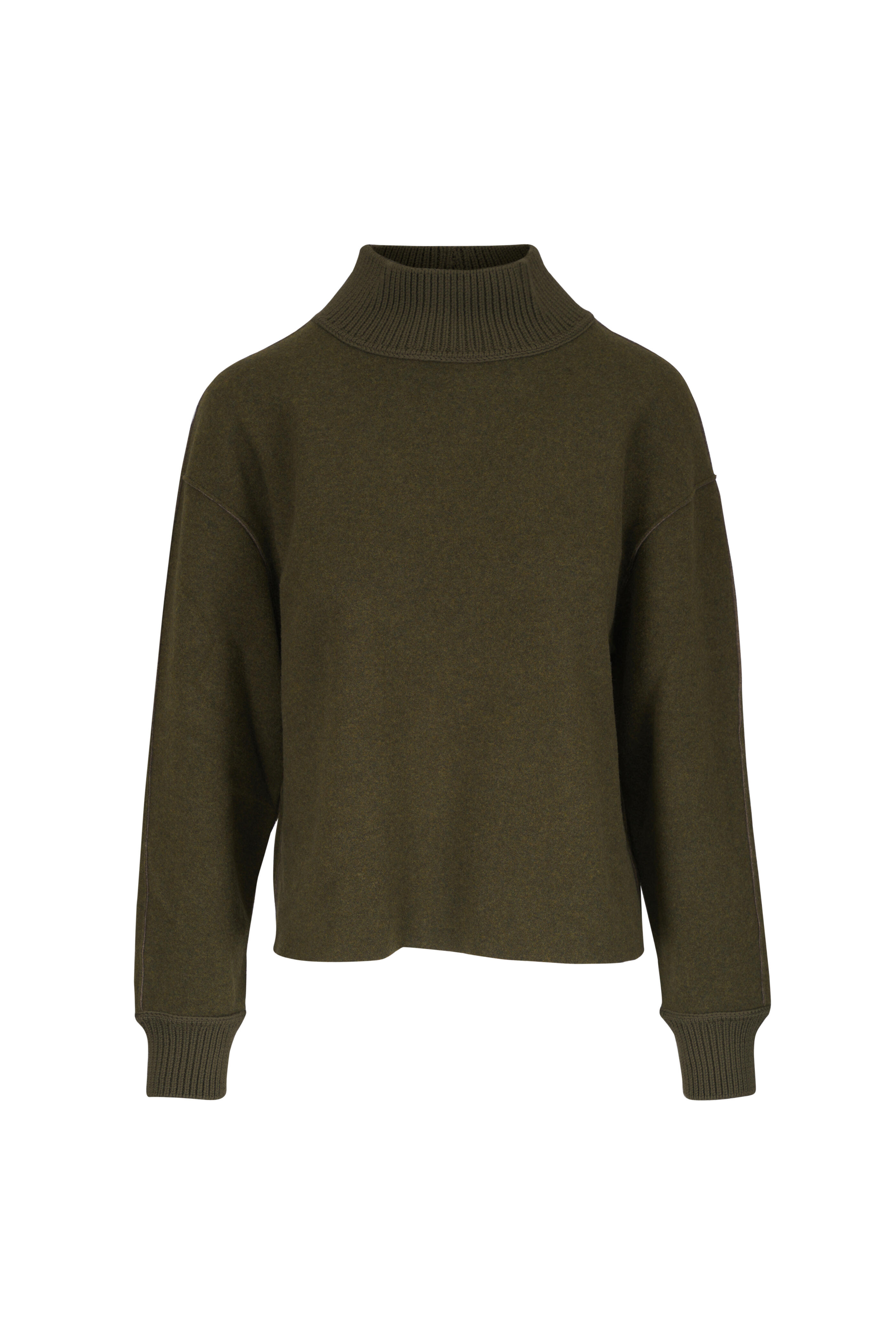 Lafayette 148 New York - Forage Green & Ashwood Mélange Reversible Sweater