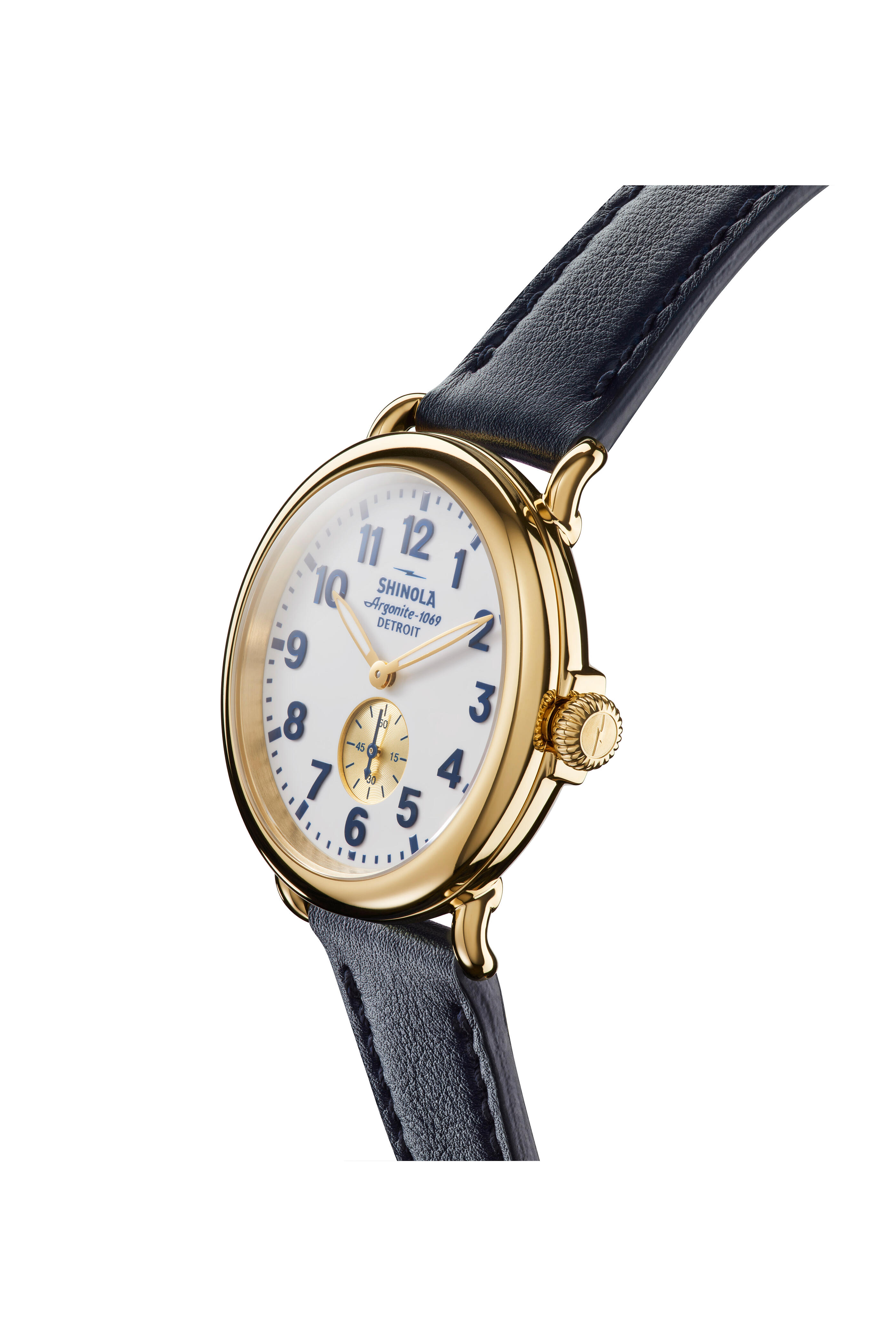 Shinola - Runwell Milky White & Navy Sub Second Watch, 41mm