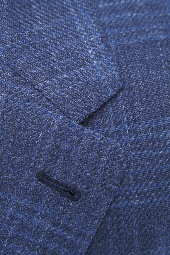 Zegna - Blue Crossover Plaid Sportcoat 