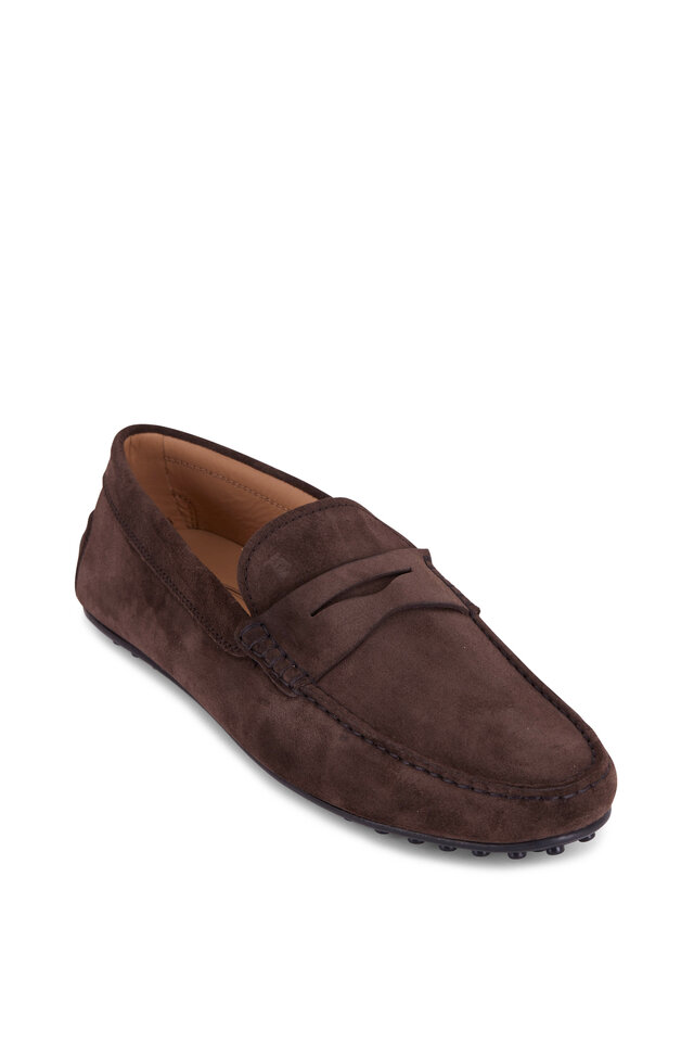 Tod's - Mocassino Brown Suede Loafer | Mitchell Stores