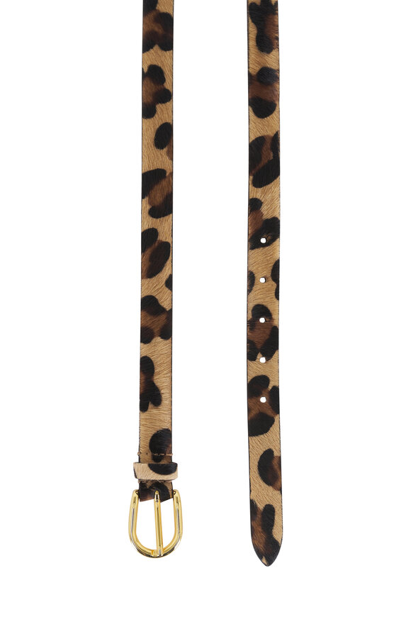 Anderson's Skinny Leopard Calf Hair Leather Belt - view 2