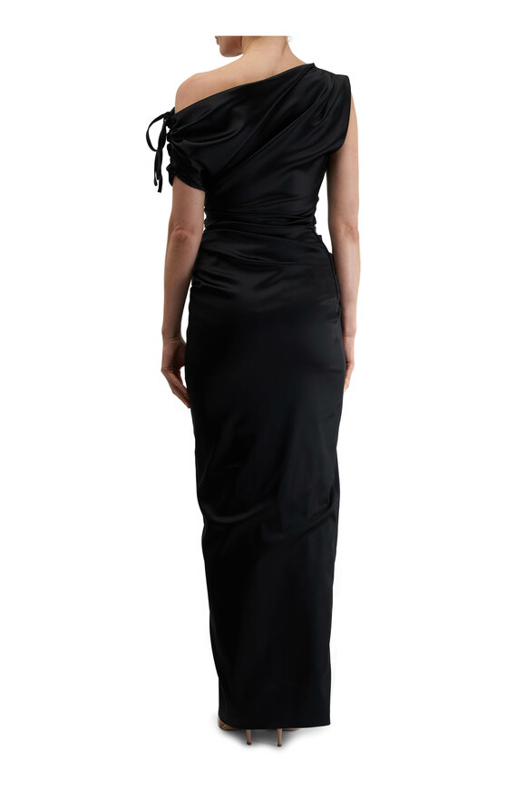 Talbot Runhof - Black Satin Gown