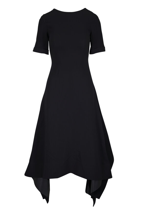 Loewe Black Asymmetric Midi Dress - view 1