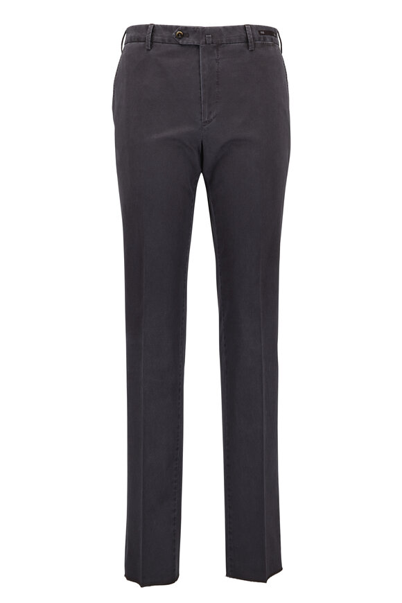 Dark Gray Stretch Twill Slim Fit Pant