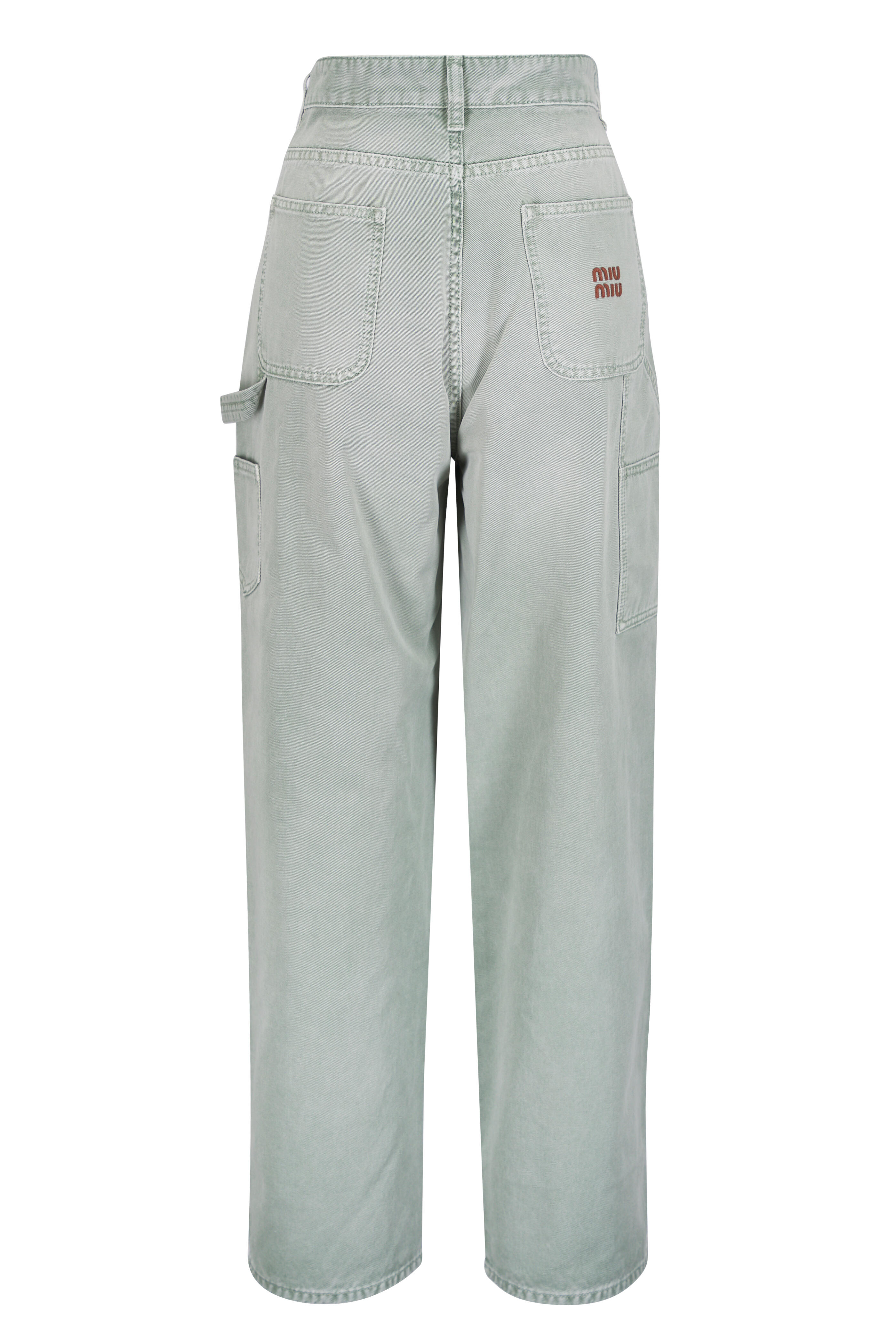Miu Miu - Verde Cotton Gabardine Pant