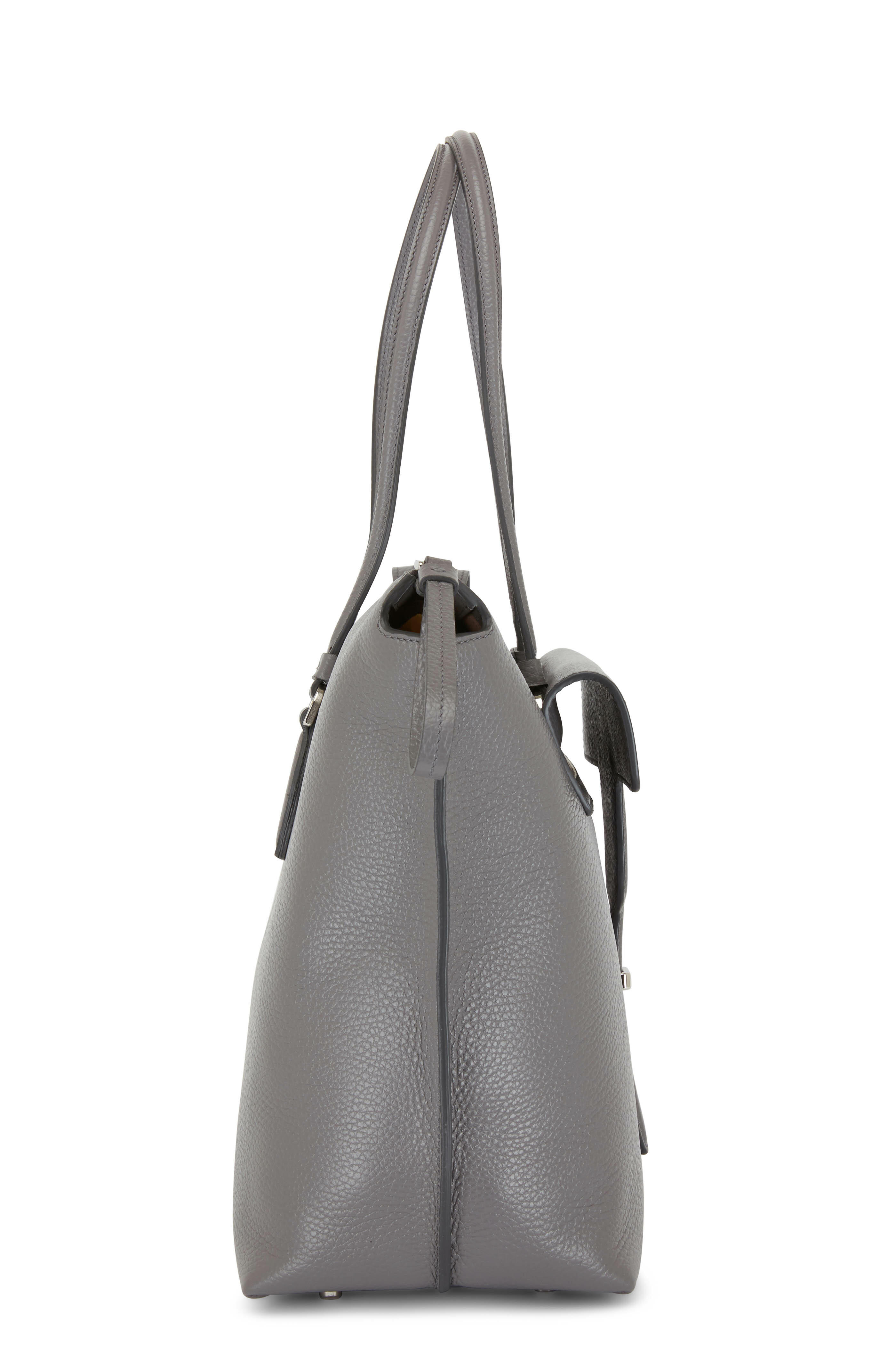 Tod's - New Joy Dark Gray Front Flap Medium Tote