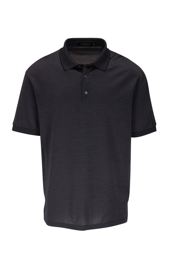 Zegna - Charcoal Gray Short Sleeve Polo 