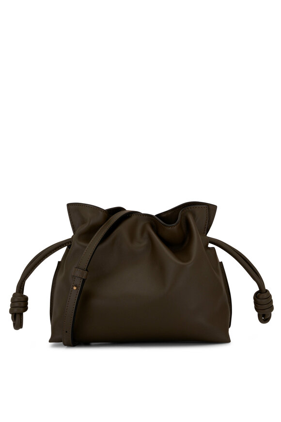 Loewe - Ola Dark Khaki Green Small Fold Over Chain Bag