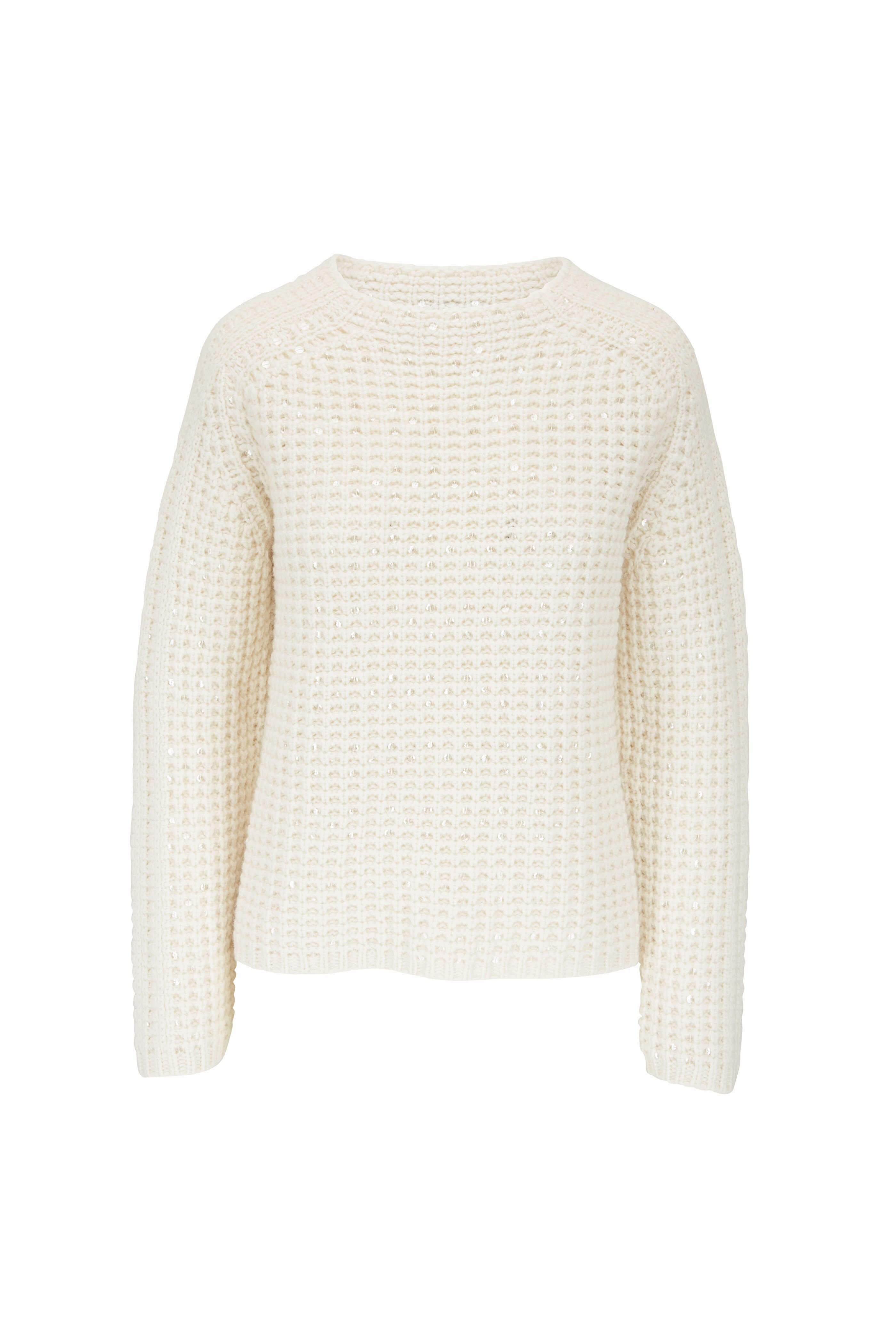 Lafayette 148 New York - Cloud Embellished Piqué Stitch Cashmere Sweater