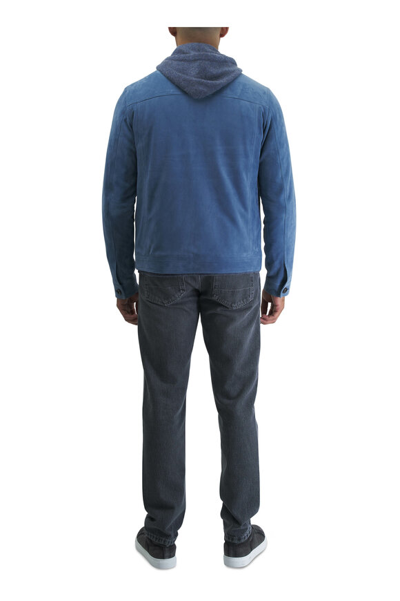 Isaia - Blue Cashmere Hoodie