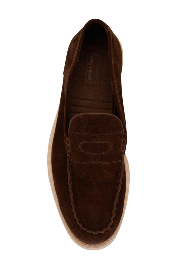 John Lobb - Pace Dark Brown Suede Loafer 